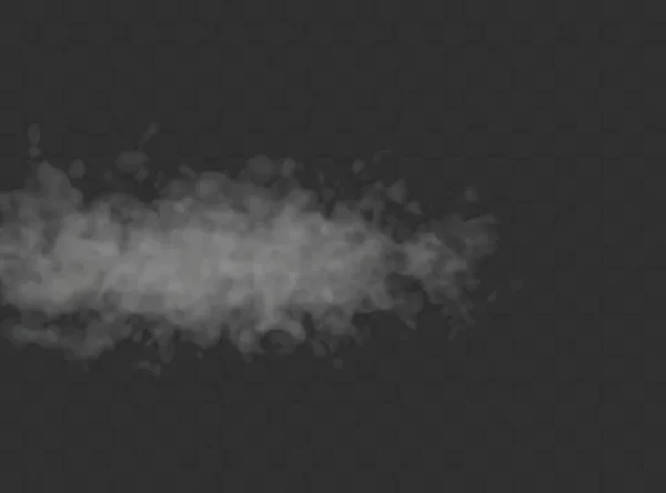 Прозрачный Спецэффект Выделяется Туманом Дымом Вектор Белого Облака — стоковый вектор
