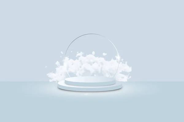 Προϊόντα Φόντου Ελάχιστη Σκηνή Βάθρου Πλατφόρμα Σύννεφο Σύννεφο Διάνυσμα Φόντου — Διανυσματικό Αρχείο