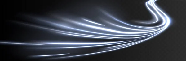 カラフルな光の道 長時間露光モーションブラー効果 ベクターイラスト — ストックベクタ