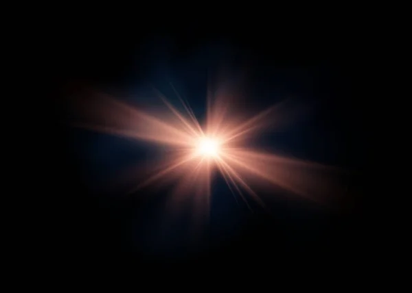 镜头闪焰矢量图解 发光的火光效果隔离 — 图库矢量图片