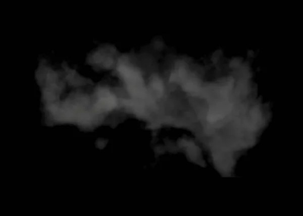 Weißer Rauchschwaden Auf Transparentem Hintergrund Vektorillustration — Stockvektor