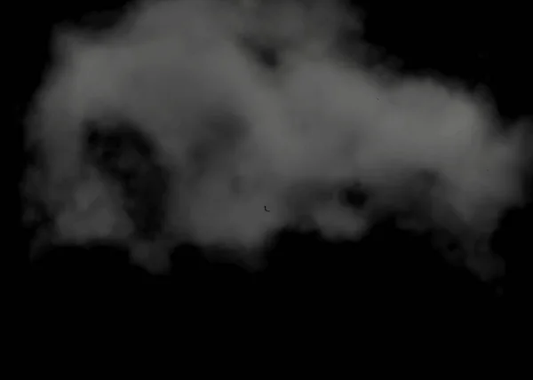 Bílý Obláček Kouře Izolovaný Průhledném Pozadí Vektorová Ilustrace — Stockový vektor