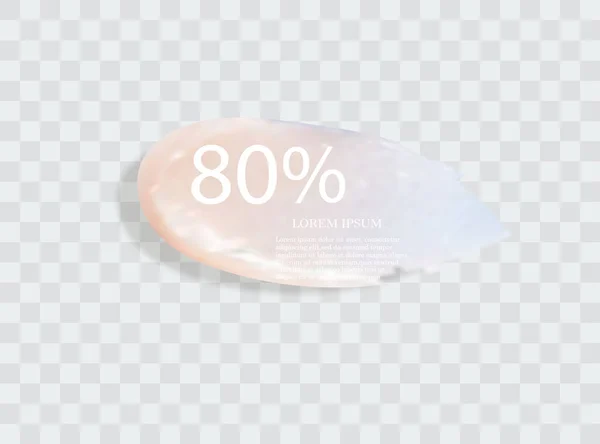 Crème Texture Coup Isolé Sur Fond Transparent Crème Mousse Gel — Image vectorielle