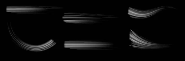 Weiß Leuchtende Glänzende Linien Wirken Als Vektorhintergrund Leuchtend Weiße Geschwindigkeitslinien — Stockvektor