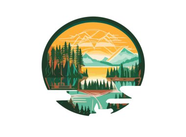 Buzlu dağlar, yeşil tepeler ve soğuk akan nehir.