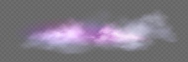 Şeffaf özel efekt sis veya duman ile dikkat çekiyor. Beyaz bulut vektör