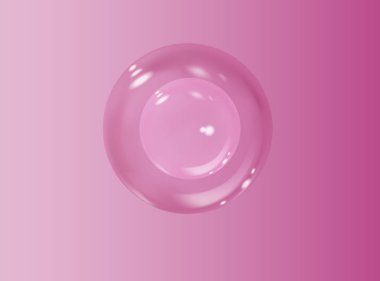 Mavi arka planda kollajen serumu kabarcıkları. Kozmetik özü. Sıvı kabarcığın içindeki molekül. Cilt bakımı kozmetik çözeltisi. Vektör gerçekçi illüstrasyon