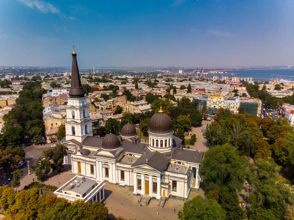View Transfiguration Cathedral Odessa Russian Missile Hit Beautiful Top View Royalty Free Stock Images