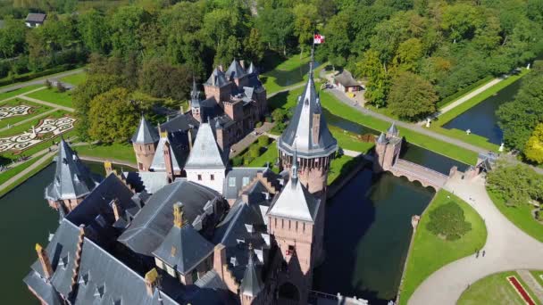 Vista Dall Alto Del Castello Più Grande Dei Paesi Bassi — Video Stock