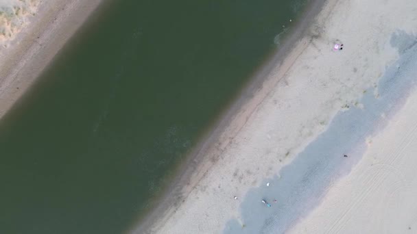 Țările Jos Zbor Frumos Timpul Verii Peste Plajă Katwijk Aan — Videoclip de stoc