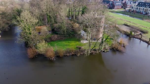 Schonauwen Castle Locally Known Kasteel Schonauwen Province Utrecht Netherlands Beautiful — Stock Video