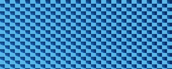 青い色の正方形の形 シームレスな繰り返しパターンの背景 概要幾何学的モノクロブロック立方体 バナーだ 3Dレンダリング — ストック写真