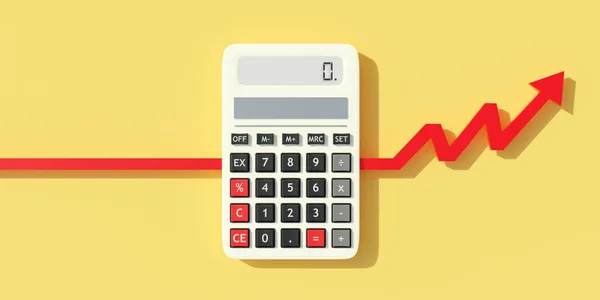Kalkulator Statystyki Koncepcja Statystyki Wzrostu Biznesu Renderowania — Zdjęcie stockowe