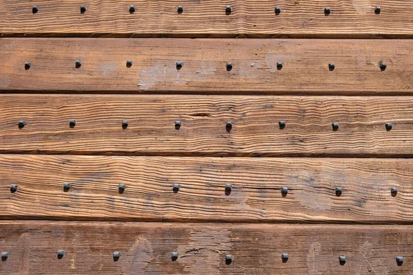 Houtachtergrond Textuur Houten Planken Met Spijkerdecoratie Vintage Rustieke Achtergrond — Stockfoto