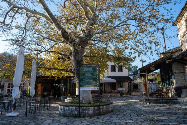 Řecko Město Ioannina Epirus Ali Paša Ostrůvek Venkovní Kavárna Tradiční — Stock fotografie