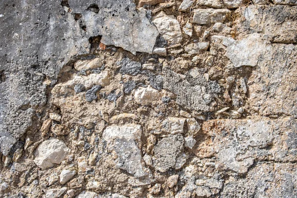 Prázdné Staré Kamenné Stěny Materiálu Pozadí Textury Stará Ošuntělá Zmuchlaná — Stock fotografie