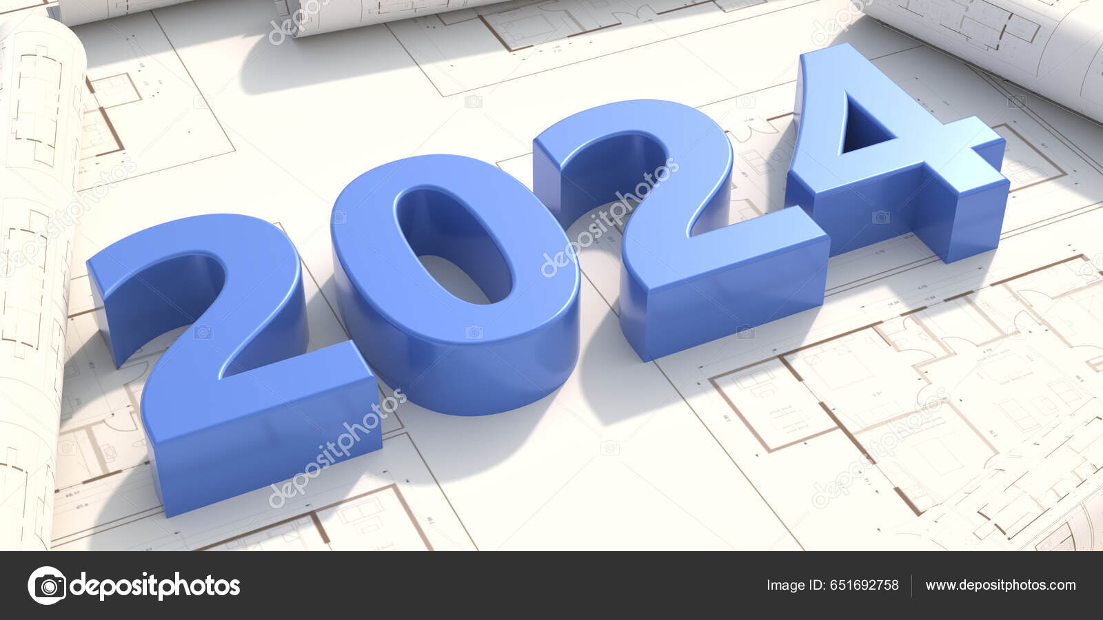 Carte De Voeux Du Nouvel an 2024 Image stock - Image du numéros