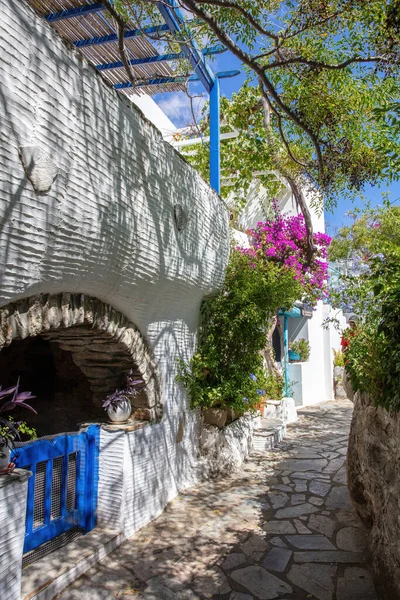 Grèce Île Tinos Village Volax Cyclades Entrée Maison Pierre Voûtée — Photo