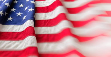 Amerikan bayrak dalgası arka planı, ABD Ulusal Tatil, Anma ve Bağımsızlık Günü, 4 Temmuz konsepti