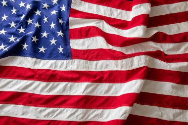 Amerikan bayrak dalgası arka planı, ABD Ulusal Tatil, Anma ve Bağımsızlık Günü, 4 Temmuz konsepti