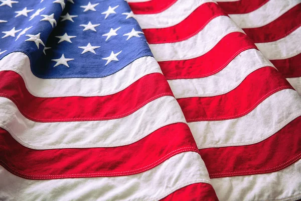 America Flag Wave Background Closeup Usa National Holiday Memorial Independence — Stock fotografie