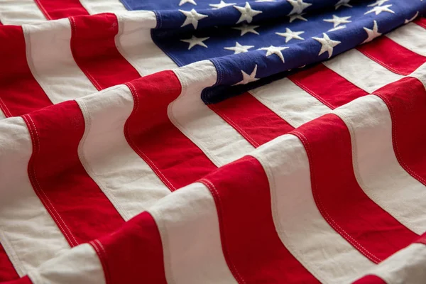 America Flag Wave Background Closeup Usa National Holiday Memorial Independence — Stock Photo, Image