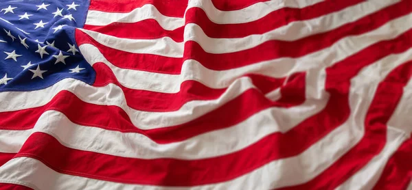 Amerikan Bayrak Dalgası Arka Planı Abd Ulusal Tatil Anma Bağımsızlık — Stok fotoğraf