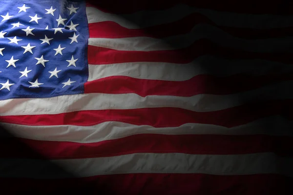 Abd Bayrak Dalgası Arka Planı Amerikan Ulusal Tatili Anma Bağımsızlık — Stok fotoğraf