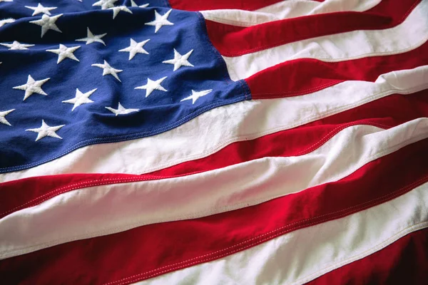 Amerikai Zászlóhullám Háttér Amerikai Nemzeti Ünnep Emléknap Függetlenség Napja Július — Stock Fotó