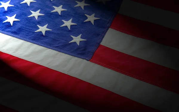 アメリカ国旗掲揚の背景まとめ アメリカ国民の祝日 記念と独立記念日 7月4日のコンセプト — ストック写真