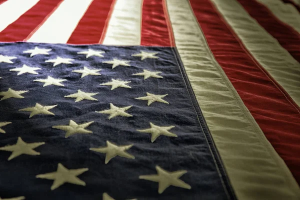 Abd Bayrak Dalgası Arka Plan Kapağı Amerikan Ulusal Tatili Anma — Stok fotoğraf