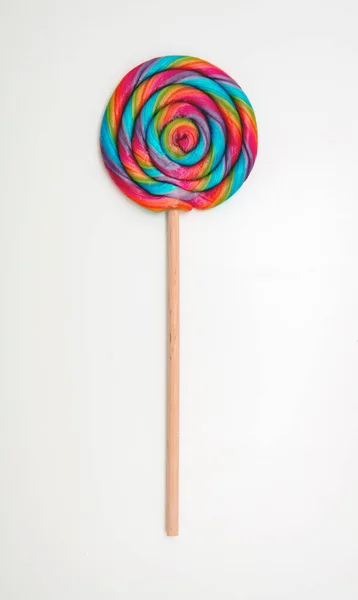 Lollipop Bunten Wirbel Isoliert Auf Transparentem Hintergrund Süßigkeiten Aus Der — Stockfoto
