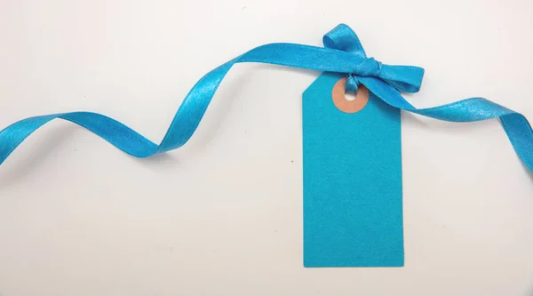 Бланширующий Синий Ценник Прозрачном Фоне Цвет Пастели Пустая Подарочная Карта — стоковое фото