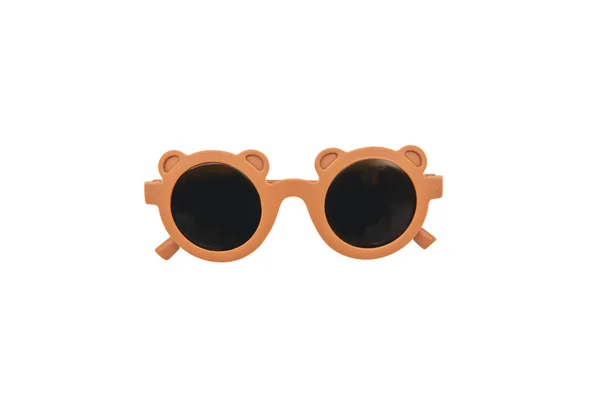 Solglasögon Isolerade Transparent Bakgrund Barn Runda Ram Glasögon — Stockfoto