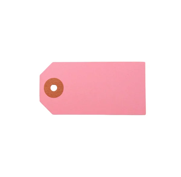 Κενή Ετικέτα Τιμής Που Απομονώνεται Διαφανές Φόντο Pastel Ροζ Χρώμα — Φωτογραφία Αρχείου