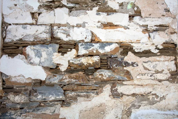 Puste Starzejące Się Kamieniste Tło Stara Zniszczona Kamienna Konstrukcja Ścian — Zdjęcie stockowe