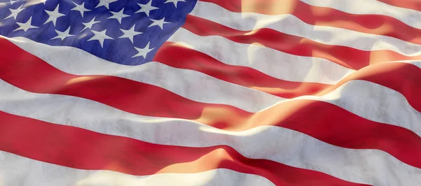 Abd Bayrak Dalgası Geçmişi Amerikan Ulusal Tatili Anma Bağımsızlık Günü — Stok fotoğraf