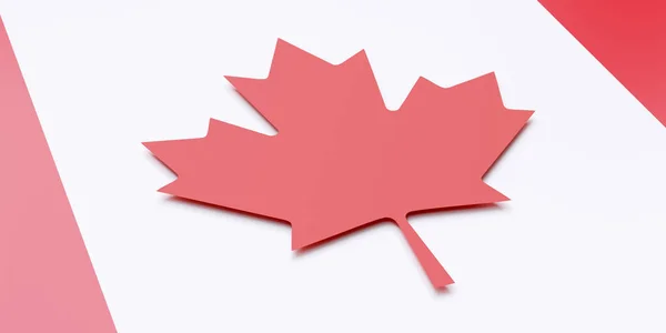 Canadá Dia Fundo Bandeira Canadense Feriado Nacional Renderização — Fotografia de Stock