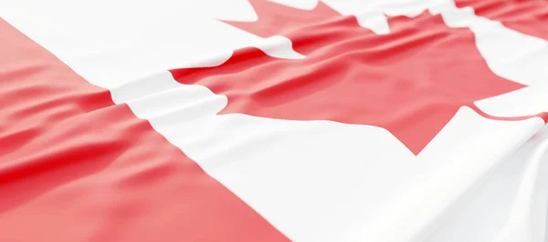Kanada Flagga Våg Bakgrund Kanadensiska National Holiday Återgivning — Stockfoto