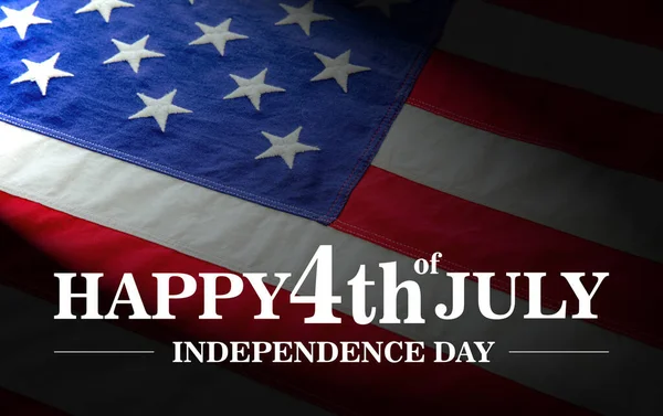 Happy 4Th July Text Usa Flag Background July Fourth America — Stock Photo, Image