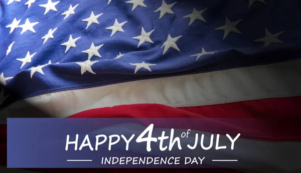 Happy 4Th July Text Usa Flag Background July Fourth America — Stock Photo, Image
