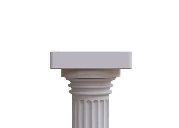 Colonna Pilastro Marmo Classico Greco Isolato Sfondo Bianco — Foto Stock