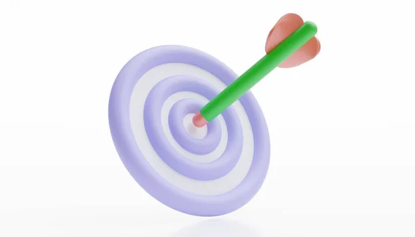Pijl Target Cartoon Icon Geïsoleerde Cutout Witte Achtergrond Dart Bullseye — Stockfoto
