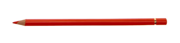 Červená Barva Tužka Izolované Transparentní Školní Výtvarné Dodávky Děti Kreativita — Stock fotografie