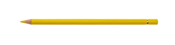 Žlutá Barva Tužka Izolované Transparentní Školní Výtvarné Dodávky Děti Kreativita — Stock fotografie