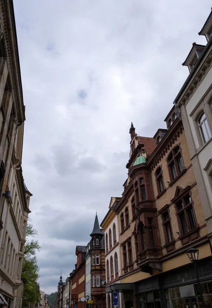 Alemania Heidelberg Arquitectura Tradicional Alemana Del Antiguo Edificio Parte Superior — Foto de Stock