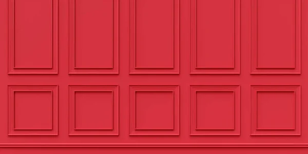 Klasyczny Czerwony Wainscot Retro Drewniane Tło Panelu Dekoracja Drewniana Ścienna — Zdjęcie stockowe