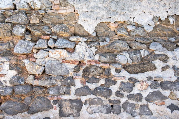 Puste Starzejące Się Kamieniste Tło Stara Zużyta Kamienna Struktura Ścian — Zdjęcie stockowe
