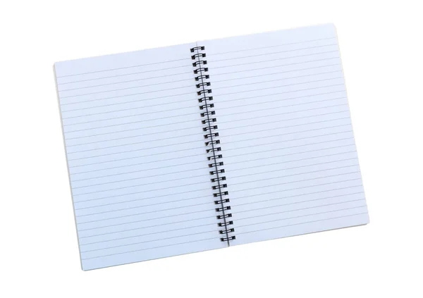 Notebook Branco Isolado Fundo Branco — Fotografia de Stock