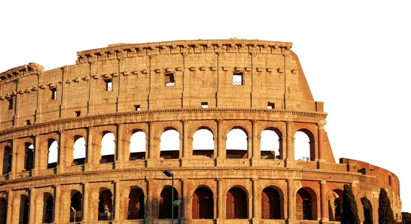 Koloseum Římě Itálie Izolované Bílém Pozadí — Stock fotografie